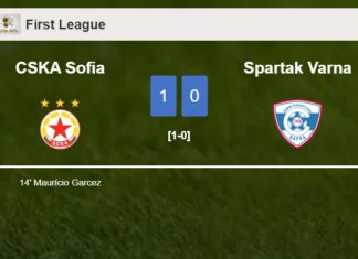 CSKA Sofia tops Spartak Varna 1-0 with a goal scored by M. Garcez