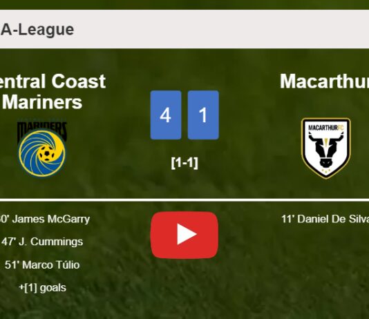 Central Coast Mariners liquidates Macarthur 4-1 . HIGHLIGHTS