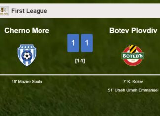 Botev Plovdiv beats Cherno More 2-1