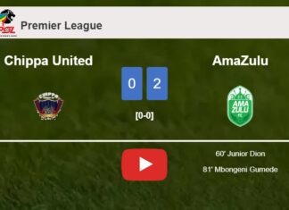 AmaZulu conquers Chippa United 2-0 on Sunday. HIGHLIGHTS