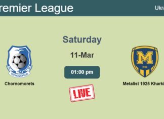 How to watch Chornomorets vs. Metalist 1925 Kharkiv on live stream and at what time