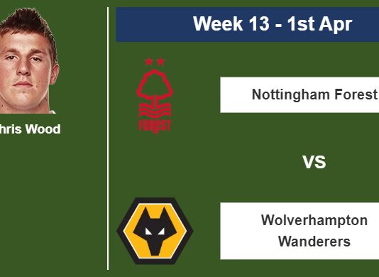 FANTASY PREMIER LEAGUE. Chris Wood statistics before facing Wolverhampton Wanderers on Saturday 1st of April for the 13th week.