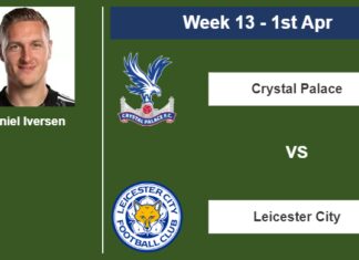 FANTASY PREMIER LEAGUE. Daniel Iversen statistics before facing Crystal Palace on Saturday 1st of April for the 13th week.