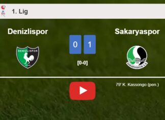 Sakaryaspor beats Denizlispor 1-0 with a goal scored by K. Kassongo. HIGHLIGHTS