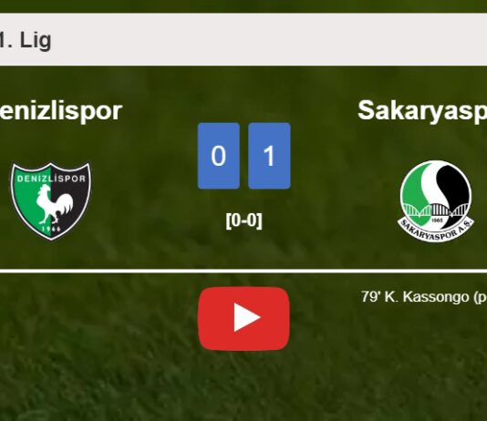 Sakaryaspor beats Denizlispor 1-0 with a goal scored by K. Kassongo. HIGHLIGHTS