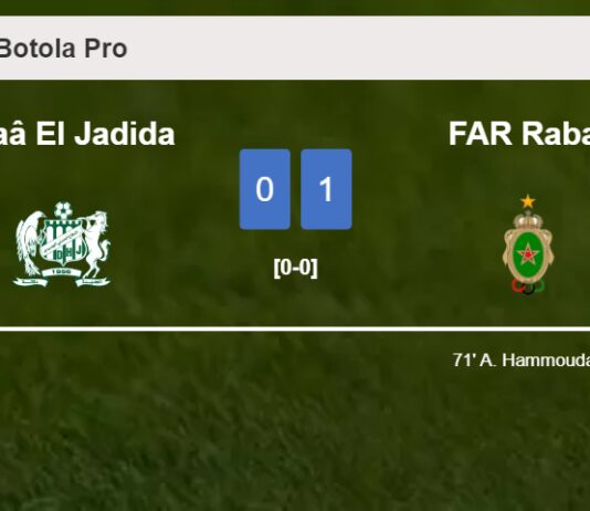 FAR Rabat prevails over Difaâ El Jadida 1-0 with a goal scored by A. Hammoudan