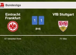 Eintracht Frankfurt and VfB Stuttgart draw 1-1 on Saturday