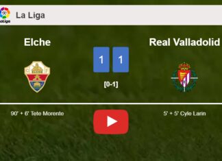 Elche steals a draw against Real Valladolid. HIGHLIGHTS