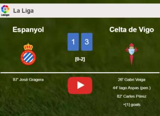 Celta de Vigo prevails over Espanyol 3-1. HIGHLIGHTS