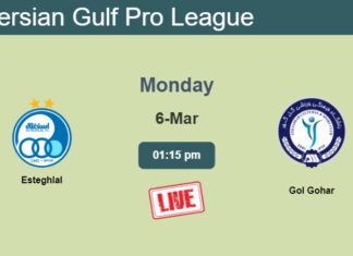 How to watch Esteghlal vs. Gol Gohar on live stream and at what time