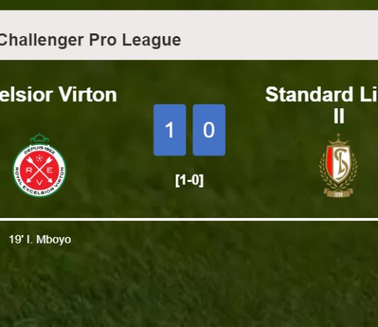 Excelsior Virton prevails over Standard Liège II 1-0 with a goal scored by I. Mboyo