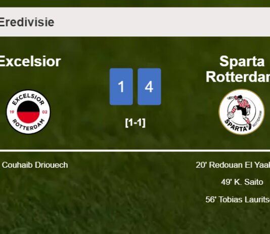Sparta Rotterdam tops Excelsior 4-1
