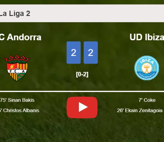 FC Andorra manages to draw 2-2 with UD Ibiza after recovering a 0-2 deficit. HIGHLIGHTS