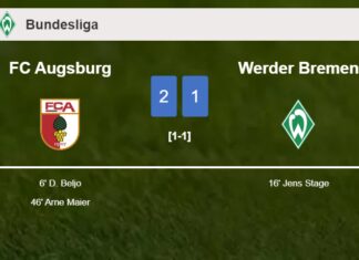 FC Augsburg beats Werder Bremen 2-1