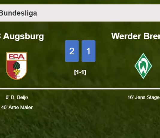 FC Augsburg beats Werder Bremen 2-1