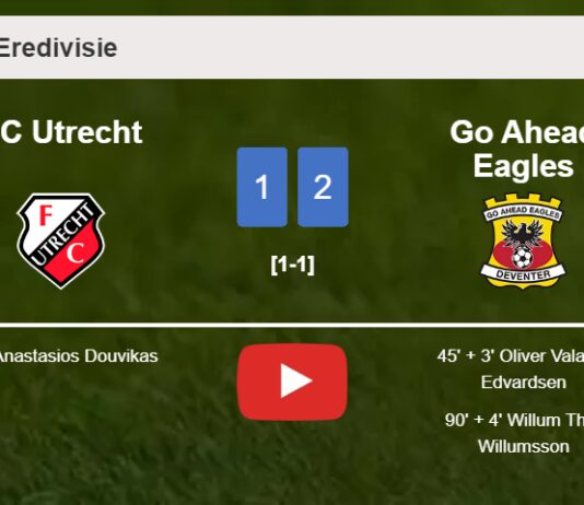 Go Ahead Eagles recovers a 0-1 deficit to conquer FC Utrecht 2-1. HIGHLIGHTS
