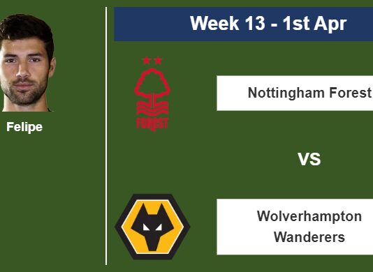 FANTASY PREMIER LEAGUE. Felipe statistics before facing Wolverhampton Wanderers on Saturday 1st of April for the 13th week.