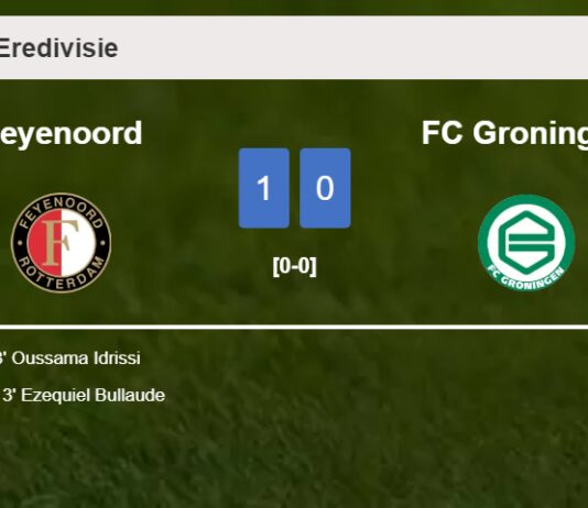 Feyenoord defeats FC Groningen 1-0 with a goal scored by E. Bullaude