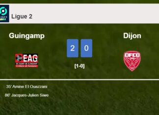 Guingamp conquers Dijon 2-0 on Saturday