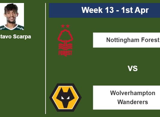 FANTASY PREMIER LEAGUE. Gustavo Scarpa statistics before facing Wolverhampton Wanderers on Saturday 1st of April for the 13th week.