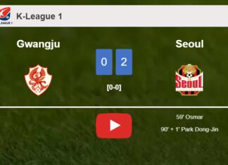 Seoul prevails over Gwangju 2-0 on Sunday. HIGHLIGHTS