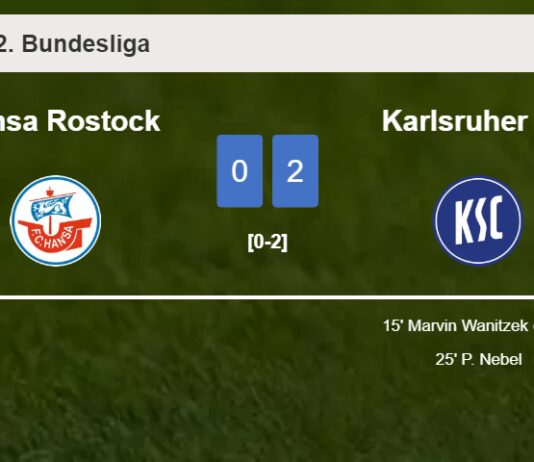 Karlsruher SC conquers Hansa Rostock 2-0 on Sunday