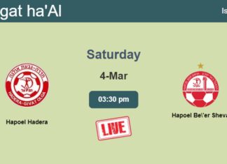 How to watch Hapoel Hadera vs. Hapoel Be'er Sheva on live stream and at what time
