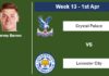 FANTASY PREMIER LEAGUE. Harvey Barnes statistics before facing Crystal Palace on Saturday 1st of April for the 13th week.