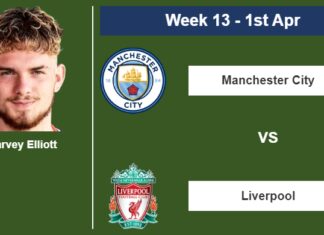 FFANTASY PREMIER LEAGUE. Harvey Elliott statistics before facing Manchester City on Saturday 1st of April for the 13th week.