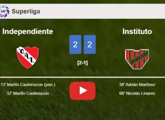 Instituto manages to draw 2-2 with Independiente after recovering a 0-2 deficit. HIGHLIGHTS