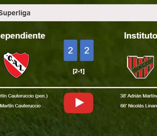 Instituto manages to draw 2-2 with Independiente after recovering a 0-2 deficit. HIGHLIGHTS