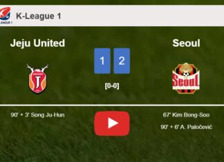 Seoul snatches a 2-1 win against Jeju United. HIGHLIGHTS