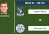 FANTASY PREMIER LEAGUE. Jonny Evans statistics before facing Crystal Palace on Saturday 1st of April for the 13th week.