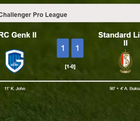 Standard Liège II steals a draw against KRC Genk II