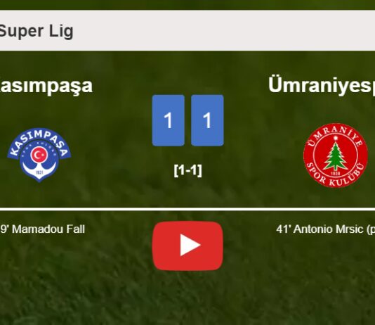 Kasımpaşa and Ümraniyespor draw 1-1 on Saturday. HIGHLIGHTS