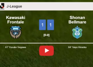 Kawasaki Frontale and Shonan Bellmare draw 1-1 on Saturday. HIGHLIGHTS