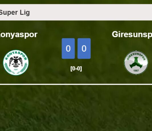 Konyaspor draws 0-0 with Giresunspor on Sunday