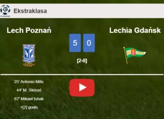 Lech Poznań annihilates Lechia Gdańsk 5-0 after playing a fantastic match. HIGHLIGHTS