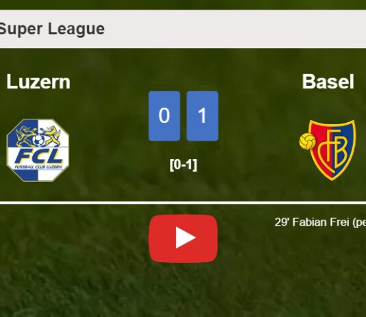 Basel prevails over Luzern 1-0 with a goal scored by F. Frei. HIGHLIGHTS