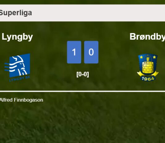 Lyngby overcomes Brøndby 1-0 with a goal scored by A. Finnbogason