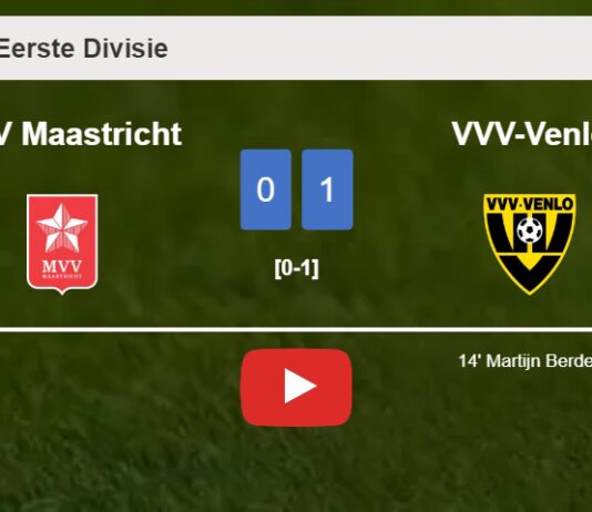 VVV-Venlo tops MVV Maastricht 1-0 with a goal scored by M. Berden. HIGHLIGHTS