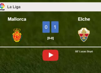 Elche overcomes Mallorca 1-0 with a late goal scored by L. Boyé. HIGHLIGHTS