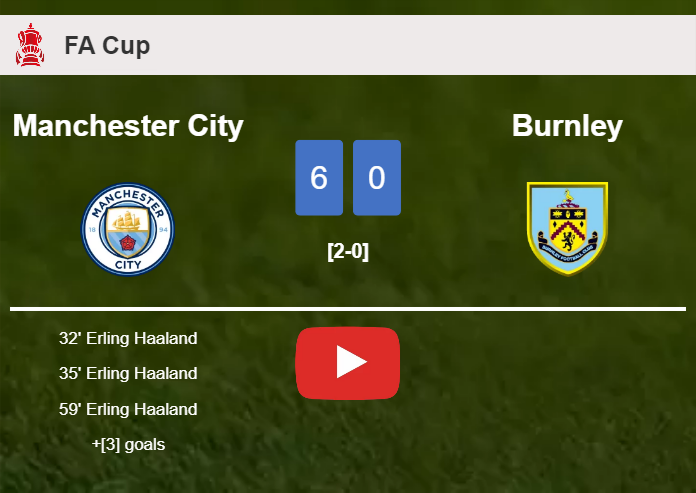 Manchester City estinguishes Burnley 6-0 with a superb match. HIGHLIGHTS