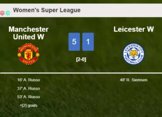 Manchester United wipes out Leicester 5-1 playing a great match