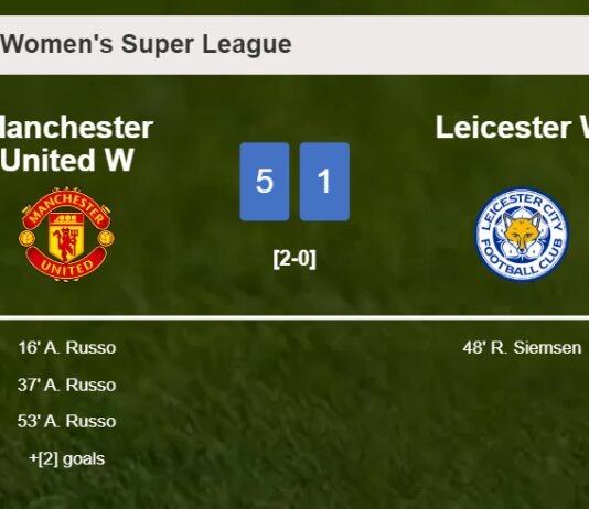 Manchester United wipes out Leicester 5-1 playing a great match