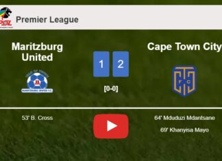 Cape Town City defeats Maritzburg United 2-1. HIGHLIGHTS