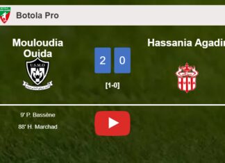 Mouloudia Oujda overcomes Hassania Agadir 2-0 on Saturday. HIGHLIGHTS