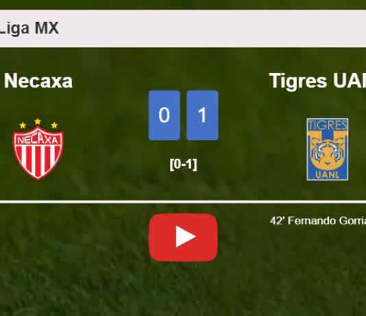Tigres UANL overcomes Necaxa 1-0 with a goal scored by F. Gorriarán. HIGHLIGHTS
