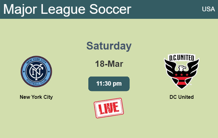How to watch New York City vs. DC United on live stream and at what time