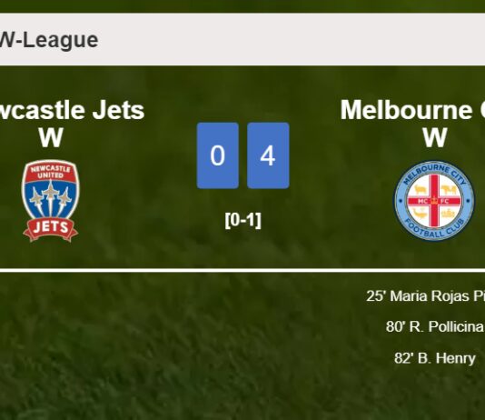Melbourne City W beats Newcastle Jets W 4-0 after playing a incredible match